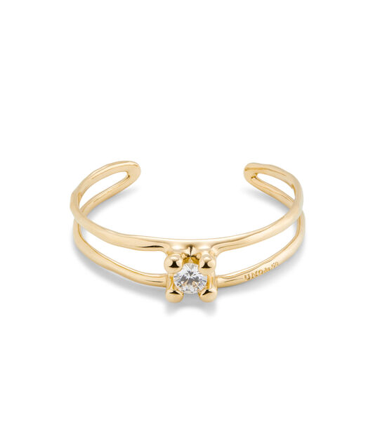 Bangle bracelet with central crystal
