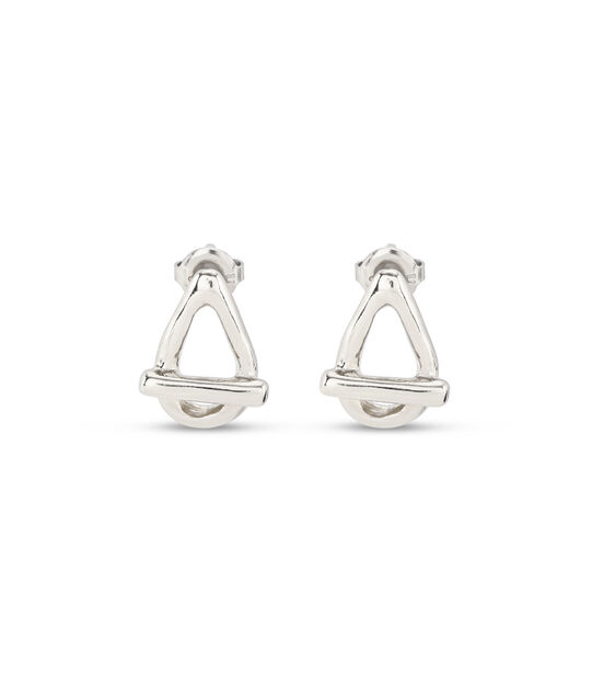 Drop oval link shaped earrings