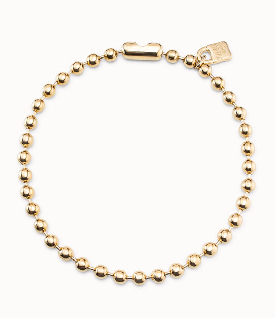 Short beaded necklace with padlock