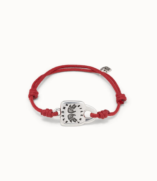 Leather bracelet with links and topaz