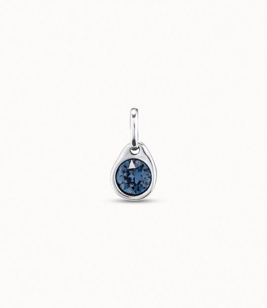 Charm circolare placcato argento Sterling con cristallo