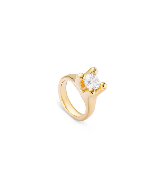 Ring with white cubic zirconia