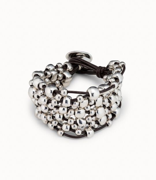 Leather beaded bracelet