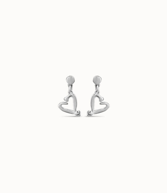 Nailed heart drop earrings