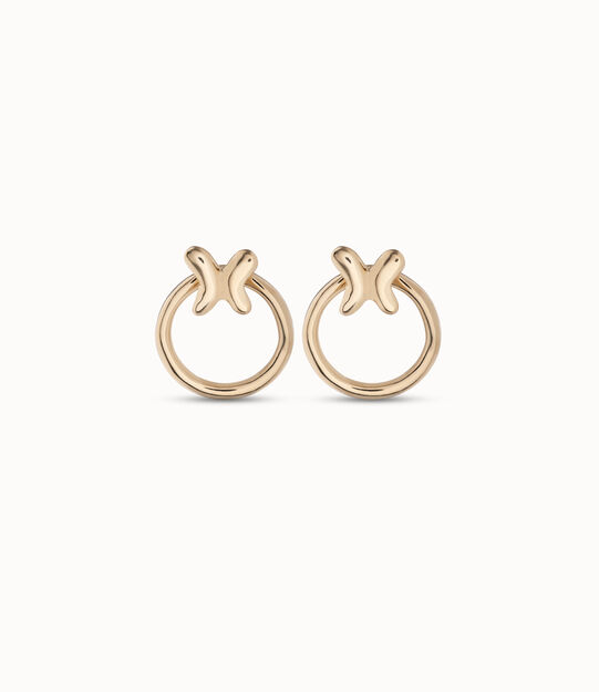 Hoop earrings with butterfly
