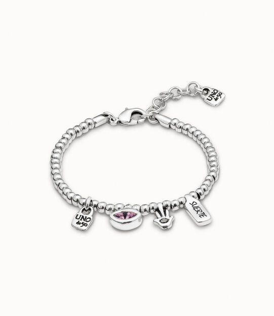 Beaded bracelet with charms