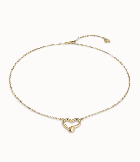 Chain pendant necklace  with heart