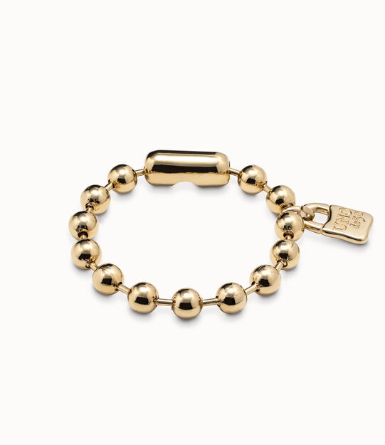 Beaded bracelet with a padlock charm