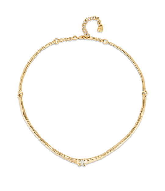 Choker necklace with white cubic zirconia