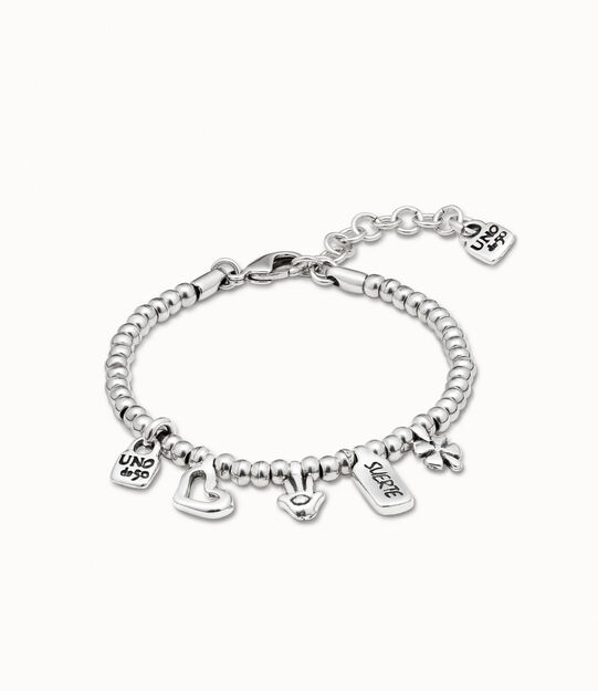 Beaded bracelet with charms
