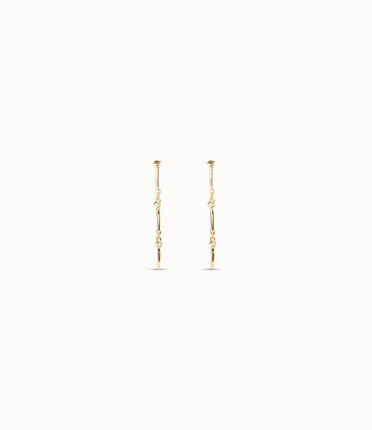 Drop eearrings with the iconic UNOde50 nail