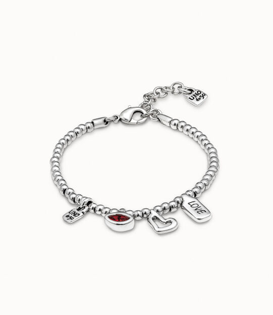 Beaded bracelet with charms