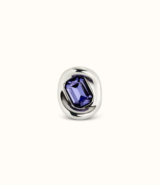 Ring with purple crystal