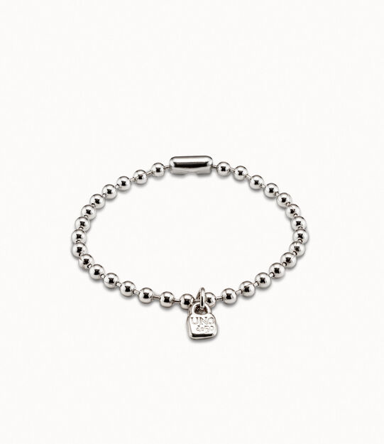 Beaded charm bracelet, Silver Beaded charm bracelet