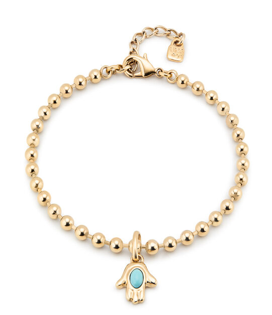 Beaded charm anklet