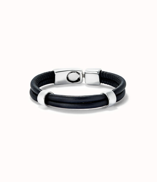 Double strand leather bracelet