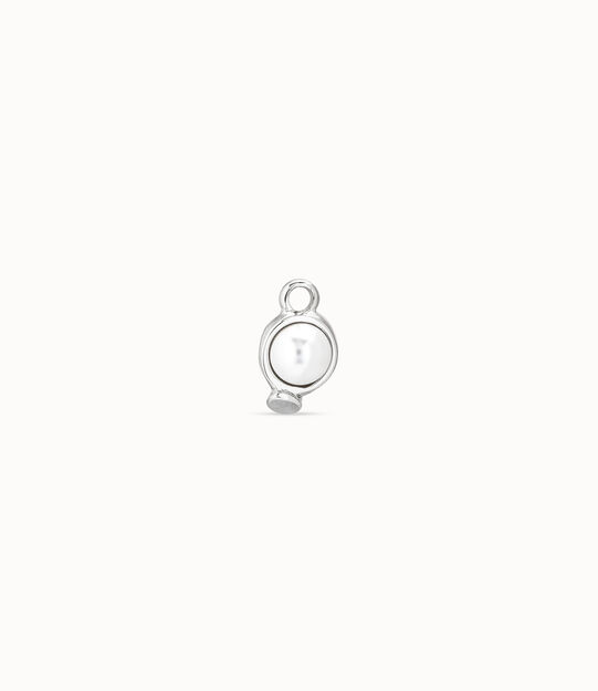 Single Hoop Charm With A Pearl