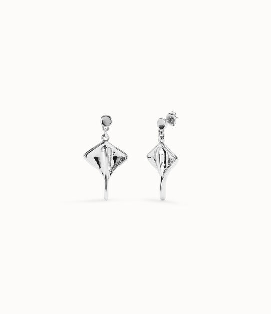 Manta ray-shaped drop earrings