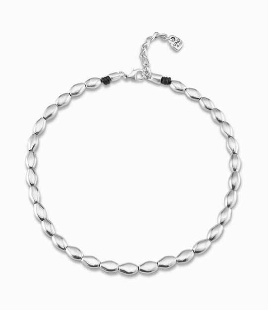 Short bead shape link necklace