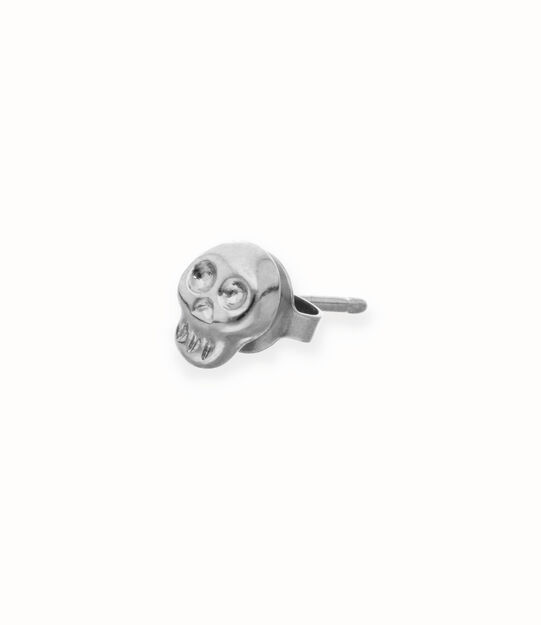 Skull single stud earring