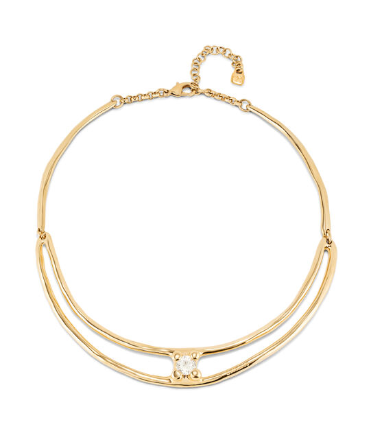 Choker necklace with white cubic zirconia