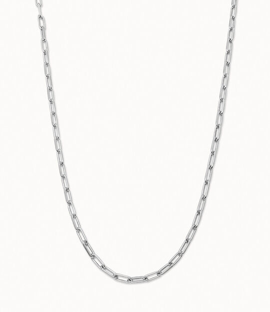 Long link chain charm necklace