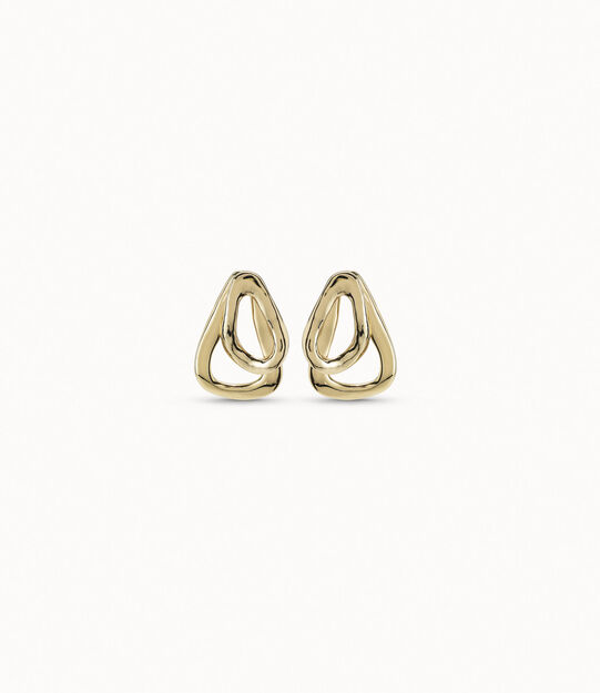 Earrings with 2 overlapping links