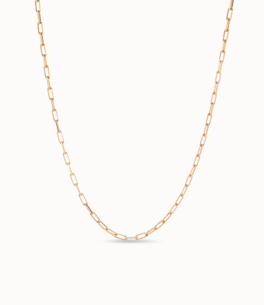 Long link chain charm necklace