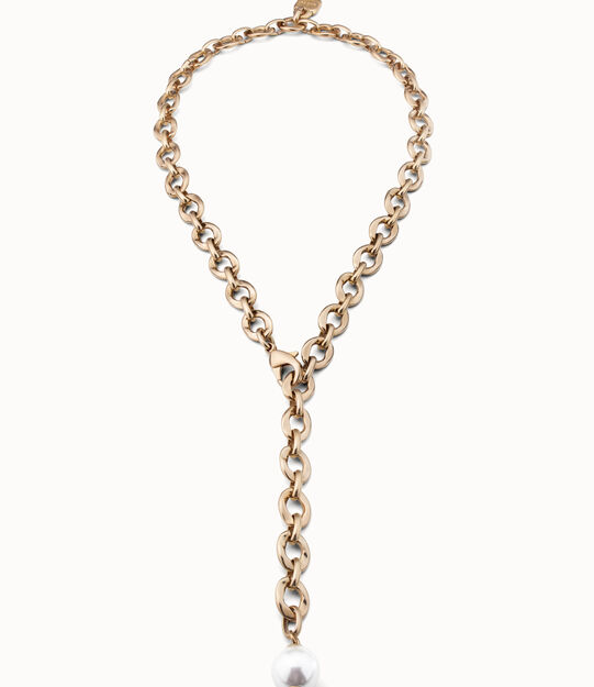 Long adjustable link chain necklace