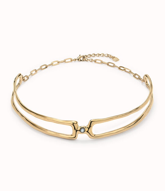 Choker necklace with white topaz