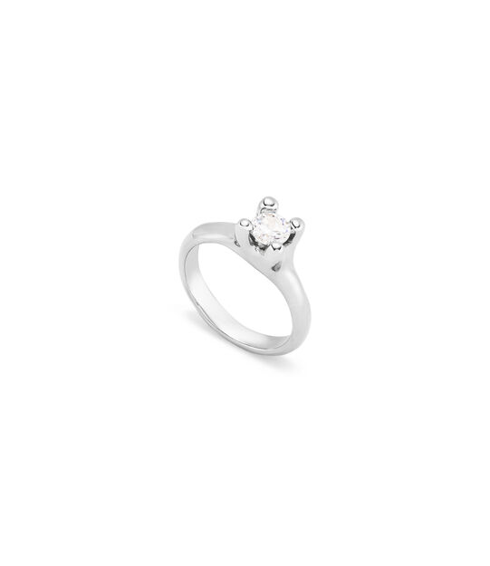 Ring with white cubic zirconia