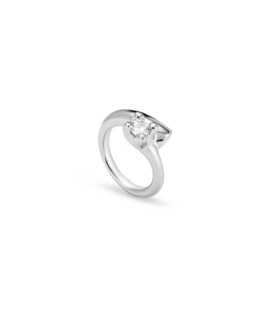 Ring with white cubic zirconia