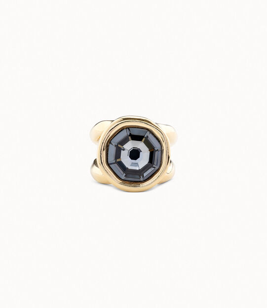 ring with gray crystal