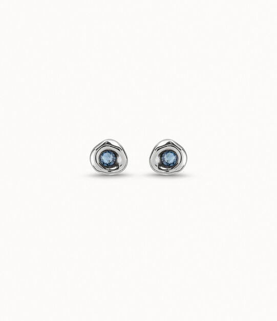 Sterling silver-plated earrings with crystal