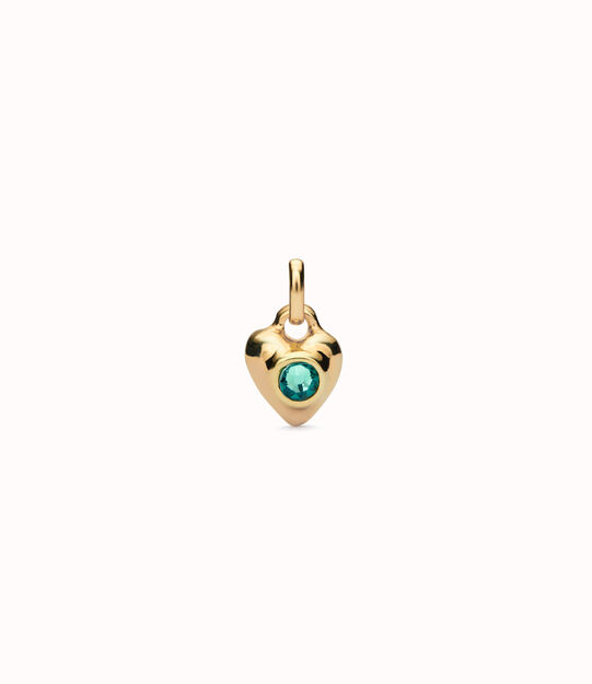 Charm with green crystal