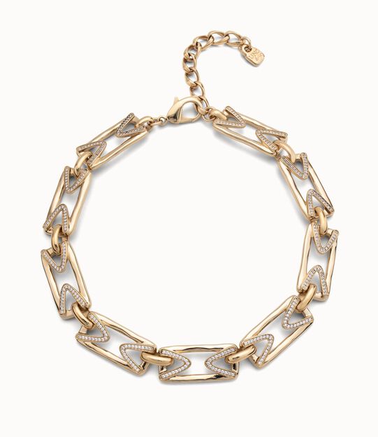Multi strand chain necklace with topaz