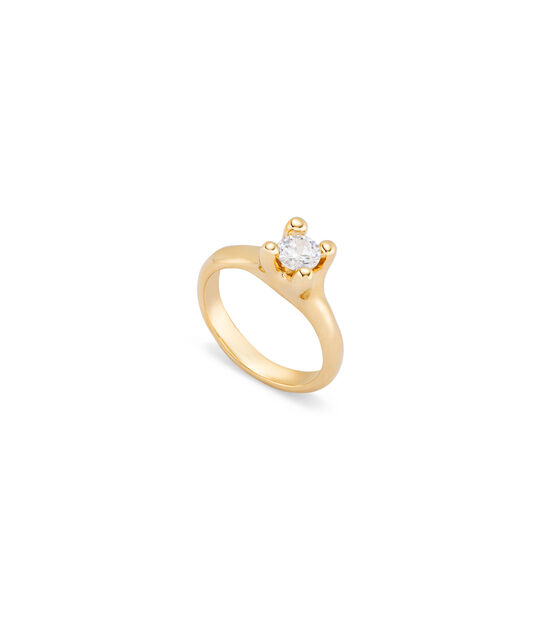 Ring with white cubic zirconia
