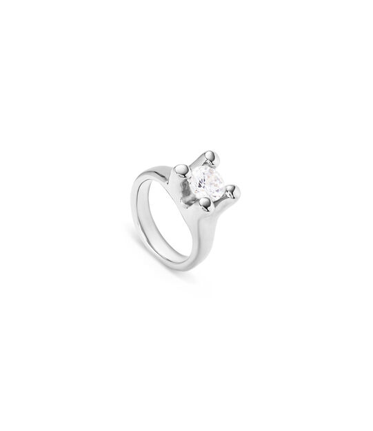 Ring with white cubic zirconia