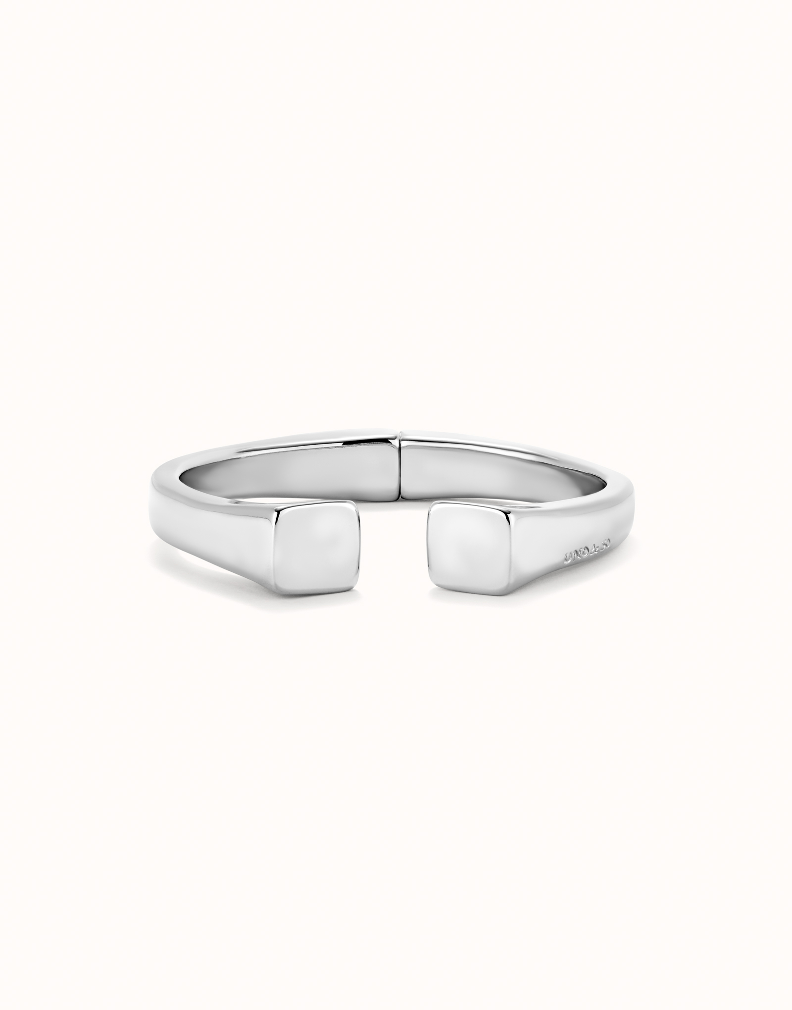 Bangle bracelet with square shape, Silver, large thumbnail