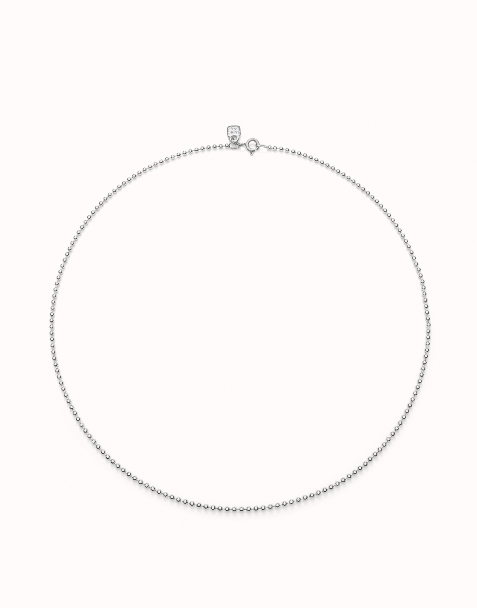 Link chain charm necklace, Silver, large thumbnail