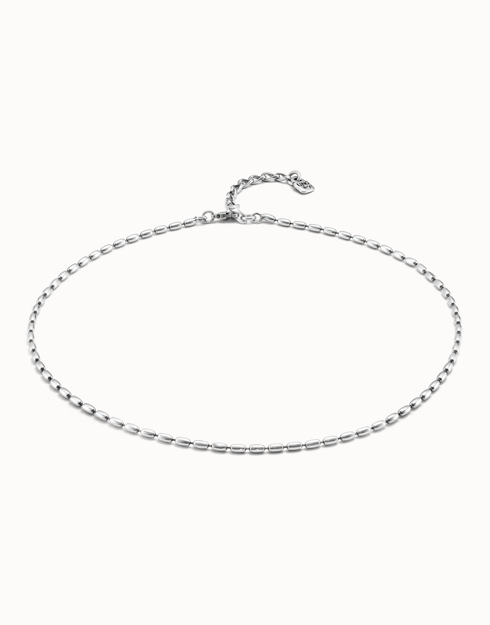 Short oval link chain necklace, Silver, large thumbnail