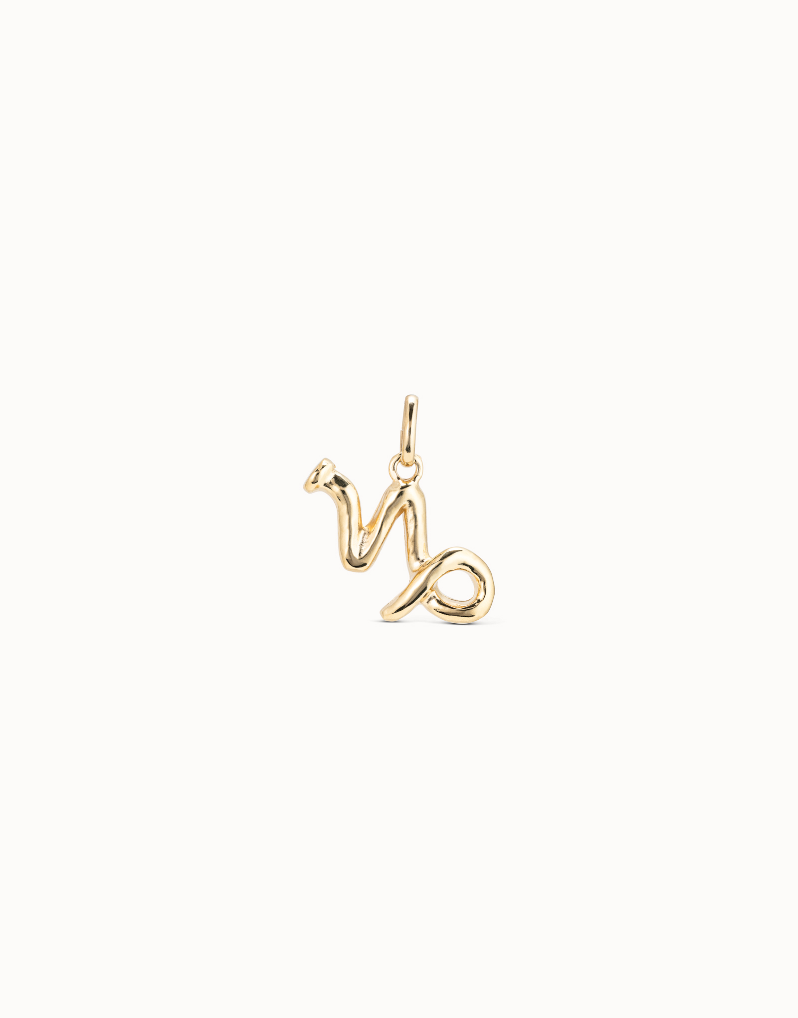 Capricorn shaped charm, Golden, large thumbnail