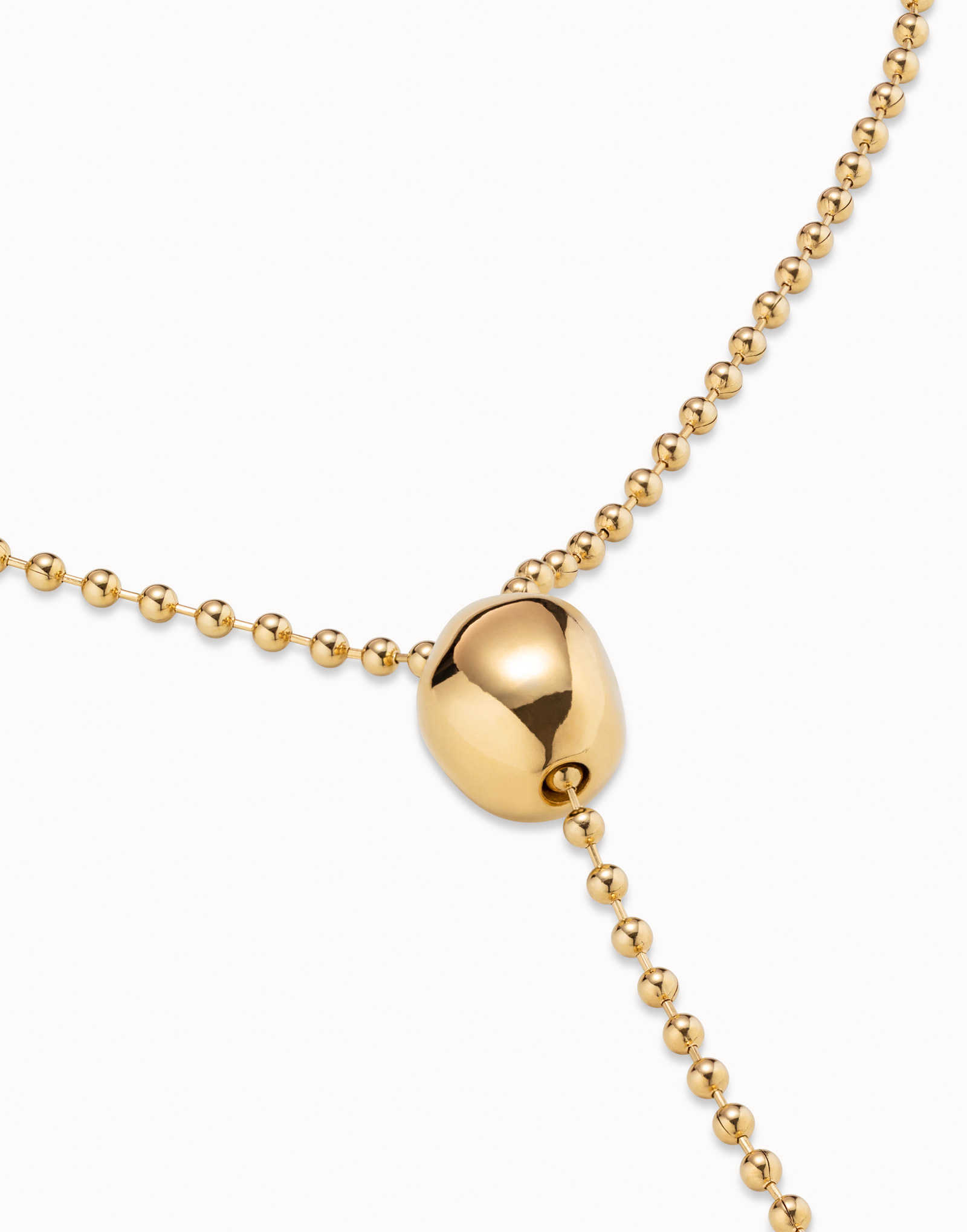 Long adjustable chain necklace, Golden, large thumbnail