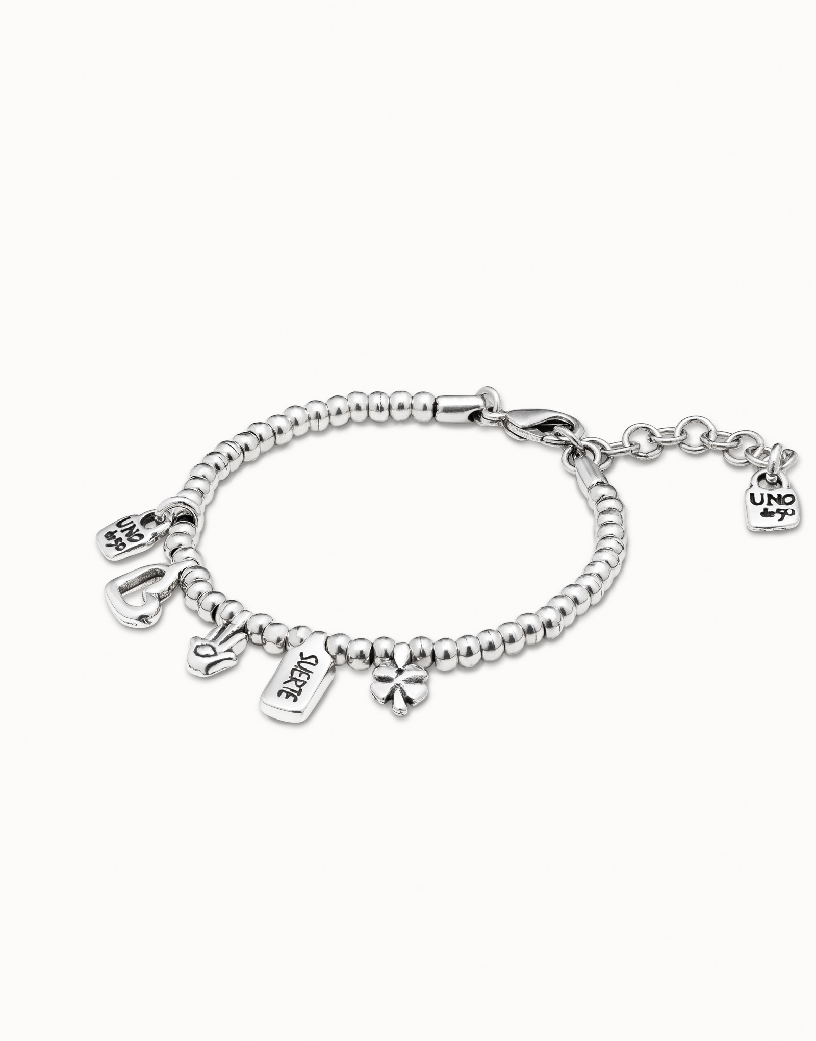 Beaded bracelet with charms, , large thumbnail