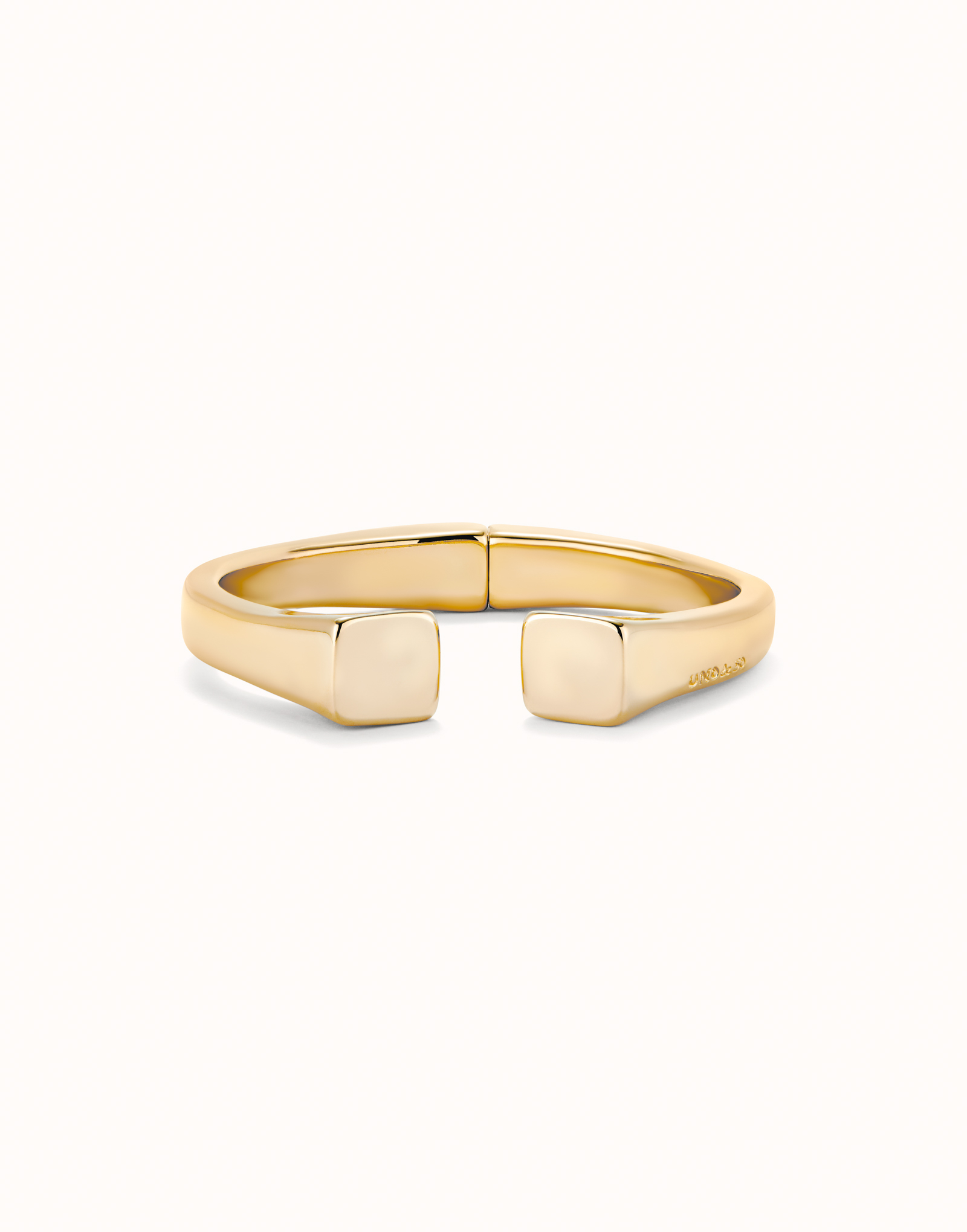 Bangle bracelet with square shape, Golden, large thumbnail