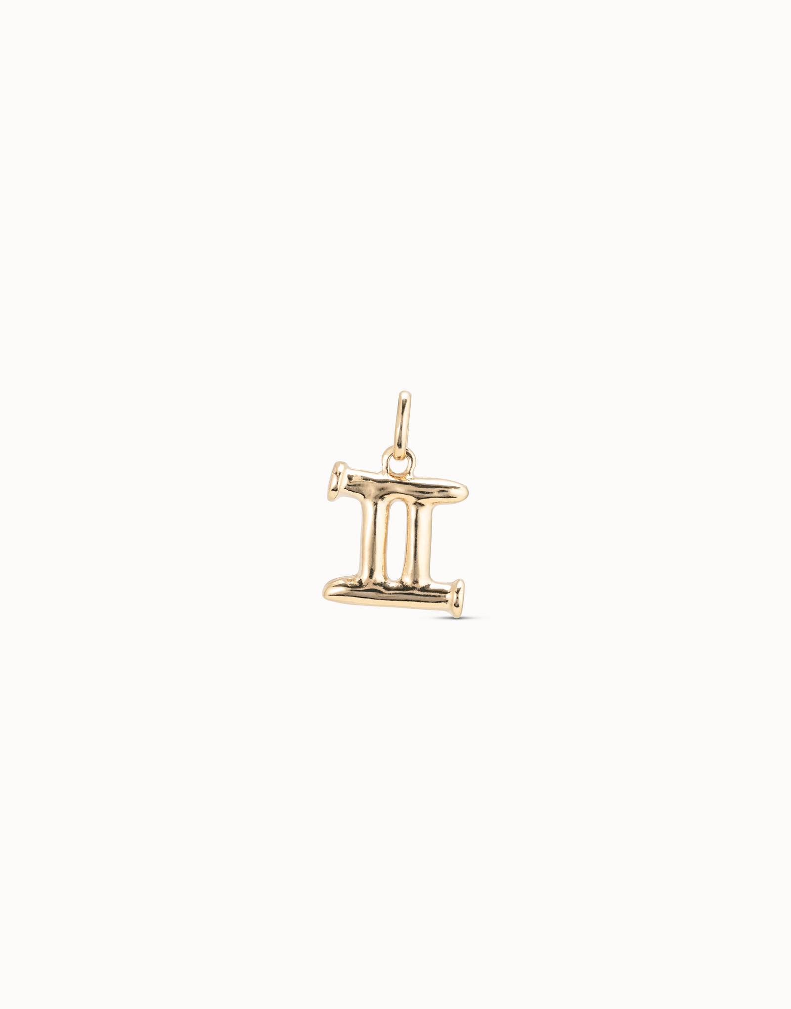 Gemini shaped charm, Golden, large thumbnail