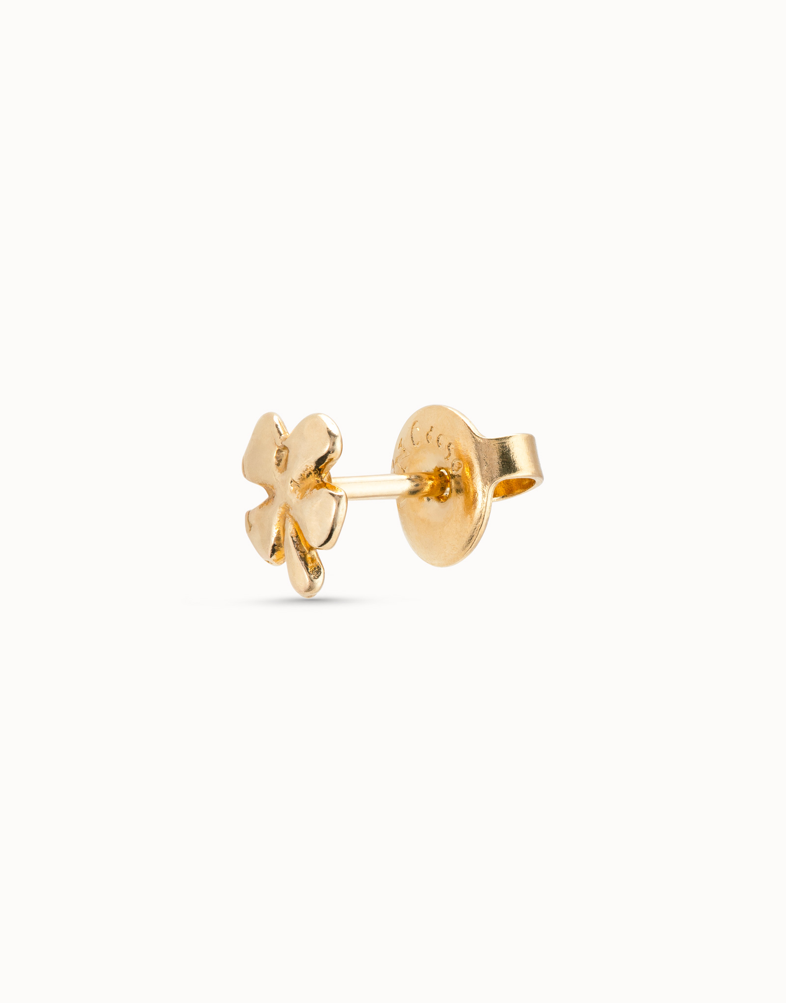 Clover Single Stud Earring, Golden, large thumbnail