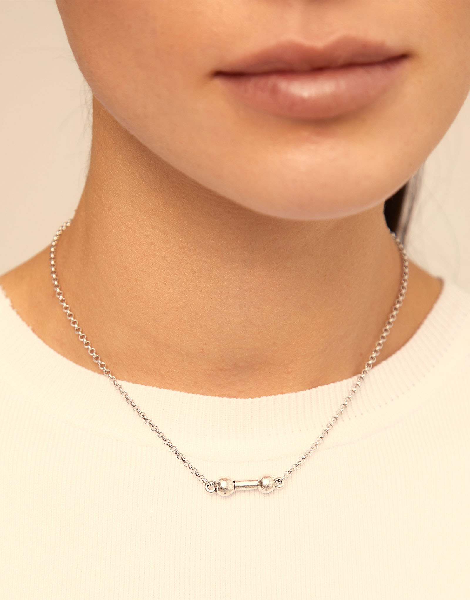 Necklace Escoge1, Silver, large thumbnail