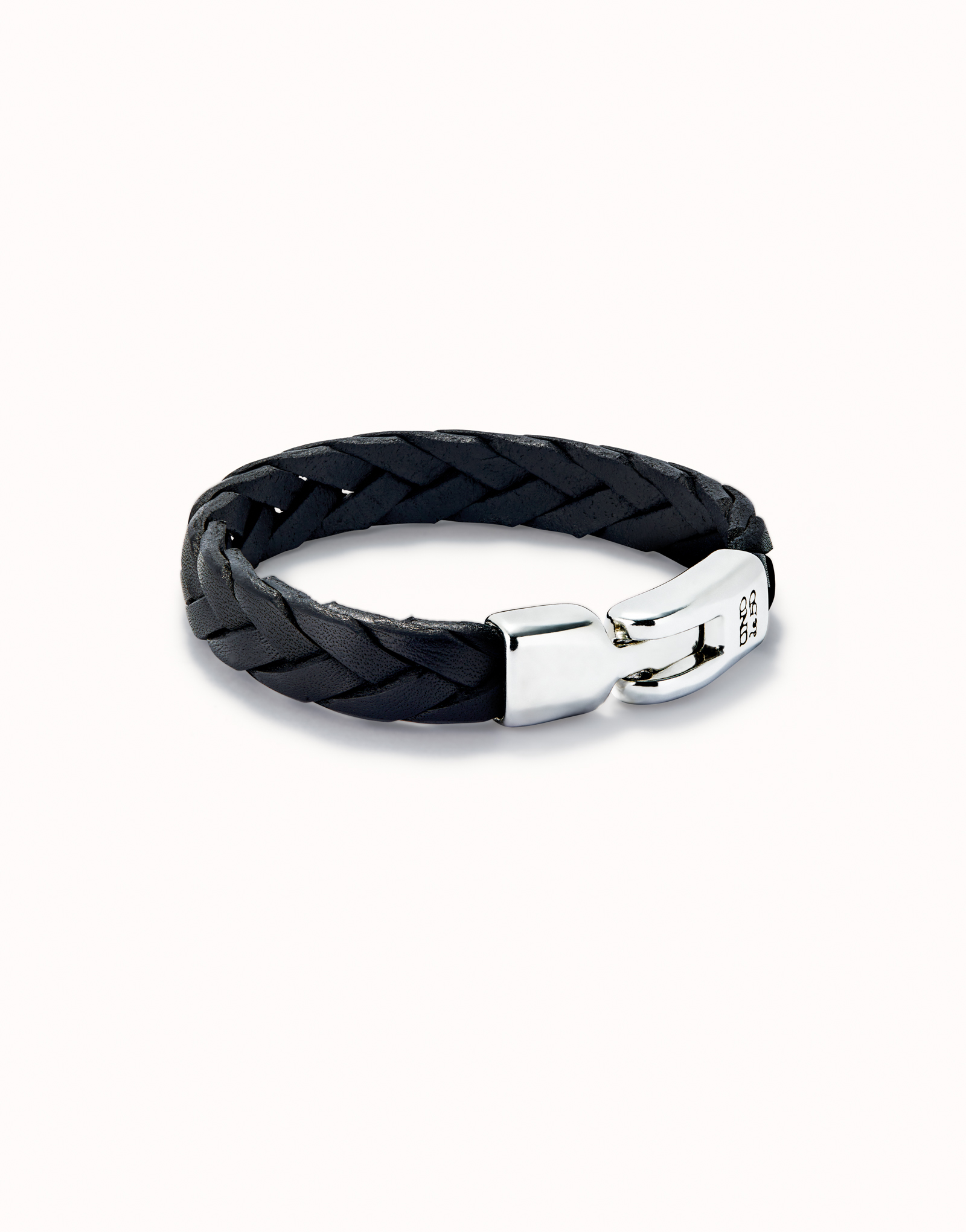 Braided bracelet with clasp, Silver, large thumbnail
