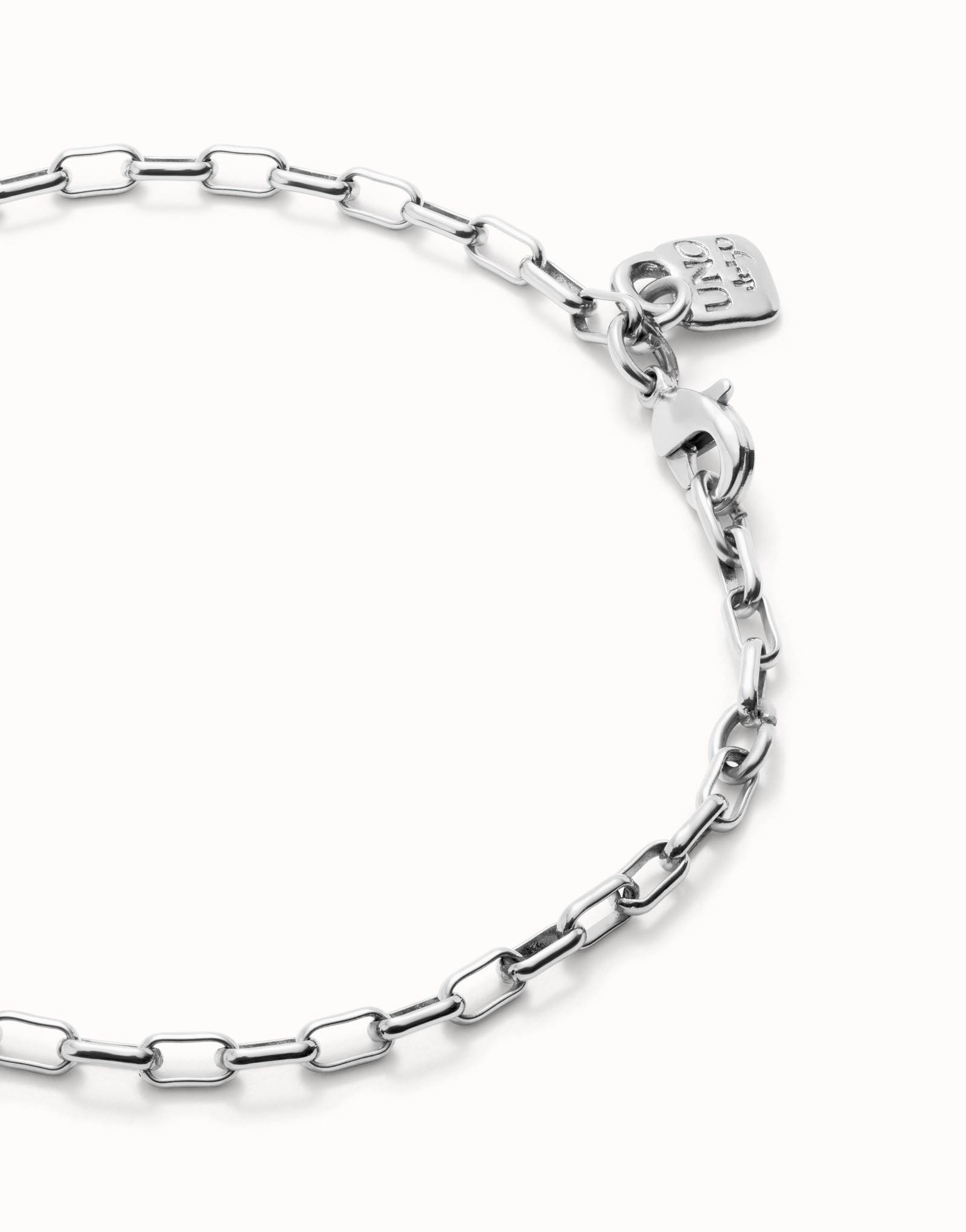 Mid-sized link charm chain bracelet, Silver, large thumbnail